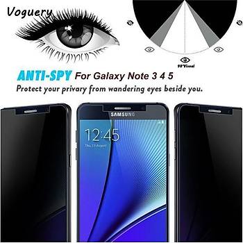 Samsung Note 4 İçin Ön/Arka Privacy Ekran Koruyucu Tamperli Cam Siyah Renk