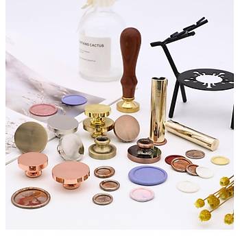 Boş Mum Mühür Bronz Damga Kafası Yuvarlak 30mm Bronz