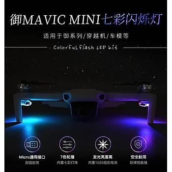 DJI Mavic Mini 2 Gece Uçuş Flaş Led Navi Işıkları Şarjlı 7 Renk