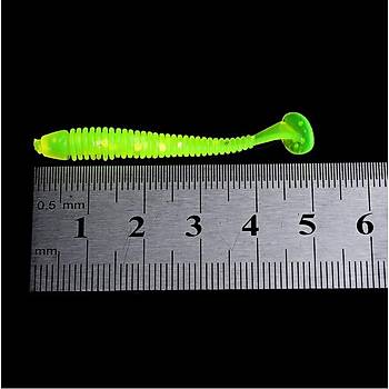 PROFISHER 10 Renk Silikon Solucan 5 cm 0,6 gr Yapay Kurtuk Yem 