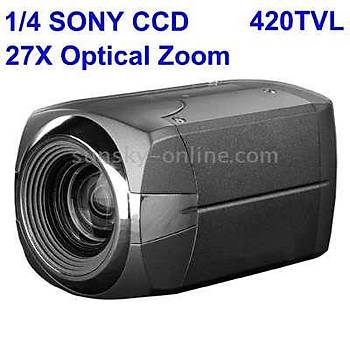1/4 SONY Renkli 420TVL CCD Camera, 27XOptik Zoom