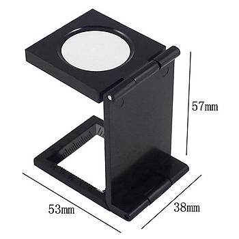 10X L�p Akrilik Lens 28mm �l�ekli Tekstil Optik Katlanabilir B�y�te� Lupa