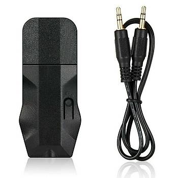 USB Bluetooth V5.0 Verici Alıcı Aux Ses ve Müzik Amplifikatörü 