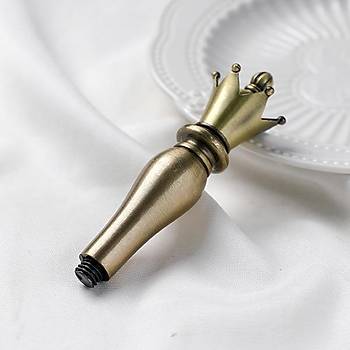 Mum Mhr Damga Kolu Premium Metal Kraliyet Tac Bronz 