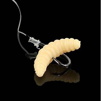 PROFISHER 50 Adet Silikon Sahte Yeşil Kurtcuk Yem 2.0 cm 0,3 gr   