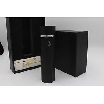 Darbeli Çift Ark Elektronik Plazma Çakmak USB Elaktrik Şarjlı Rüzgar Geçirmez 