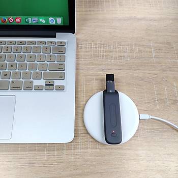JUUL Vape Pod Kalem iin 300mAh Qi Kablosuz arj Yata ve Boyun Asks 