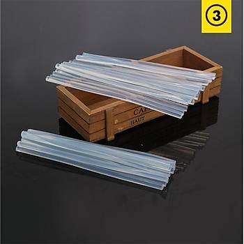 Mühür Mumu Çubuk Sıcak Tutkal 7mm x 27cm 10 lu Transparan Şeffaf