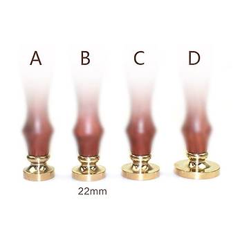 Eritme Balmumu M�hr� Damga 22 mm Yuvarlak Bo� Bak�r Kafa + G�la�ac� Kol 