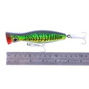PROFISHER Ton Akya Sert Popper Sahte Yem 43 gr 13 cm Siyah Pembe