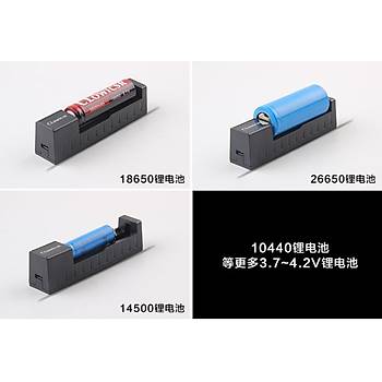 USB Ak�ll� Pil �arj Aleti 3.7V 18650 26650 16340 14500 10400 Lion