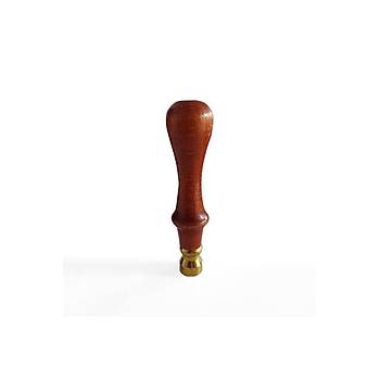 Mühürcüm Mührü Mumu Damga 10 mm Yuvarlak Boş Pirinç Kafa + Ahşap Sap R5799O10