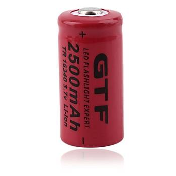 16340 3.7 V 2500 mAh Şarj Edilebilir Li-Ion Pil