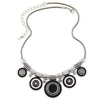 Gerdanlk Kolye Vintage Chokers Siyah Boncuk Gm Kaplama 