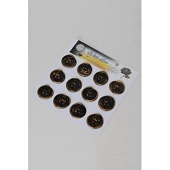 Mühürcüm Antique Rosebuds 12 Adet 3D Hazır Kendinden Yapışkanlı Sticker Mühür RM2105