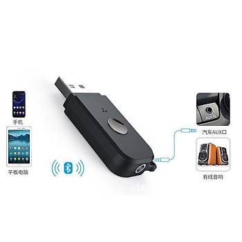 Stereo 3.5mm USB Bt 4.2 Ses Alıcı Çubuk Tek Tuşla Çağrı Cevaplama Fonksiyonu