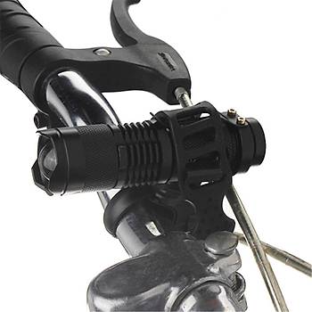 Bisiklet Gidon Fener Tutucu Kelepçe Klip 20-45mm 360° Rotasyon Ayarlanabilir 