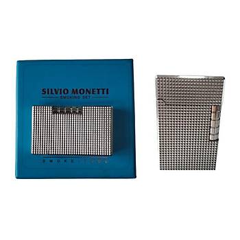 Dupont Tasarımlı Gümüş Renk Metal Gazlı Çakmak Multi Point