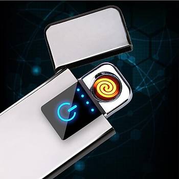 Alevsiz Çakmak Parmak Ýzi Dokunmatik Sensör USB Þarjlý Mini  
