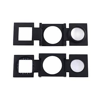 20X Lüp K9 Optik Cam Lens Ölçekli Büyüteç Metal Siyah Renk Üç Eklem Katlanır 