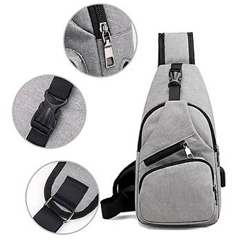 Crossbody Erkek apraz Gs Spor antas USB arj kl MOJOYCE