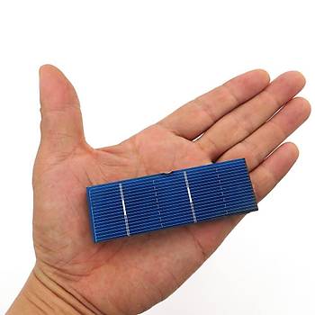Fotovoltaik Güneş Paneli Monokristal 50 Adet 0.37 W 78*26mm DIY