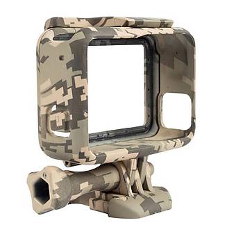 GoPro Hero 5 6 7 Black için Kamuflaj Desen Koruyucu Kasa Çerçeve