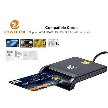 Zoweetek EMV USB Akıllı Kart Okuyucu