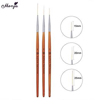 Nail Art Trnak Boyama Sanat Fra Set 3 Para Ahap Sapl Kalem 