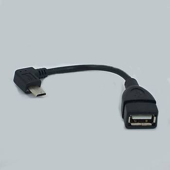 Sað Dirsek 90° Mikro USB OTG Kablo 13cm USB Tip-A Diþi Mikro USB Konnektör