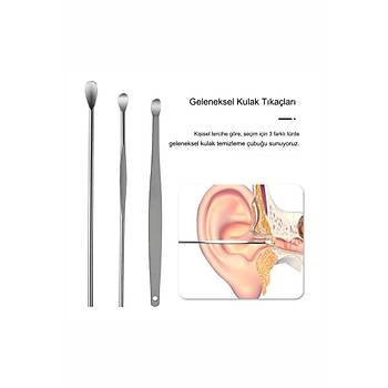 6 Parça Seyahat Taşınabilir Paslanmaz Çelik Kulak Temizleme Seti