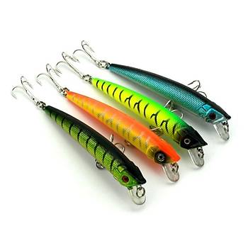 PROFISHER 4 Renk Set Fosforlu Avc Sert Sahte Balk Yem 7,3 gr 9,5 cm