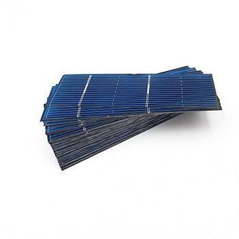Fotovoltaik Güneş Paneli Monokristal 50 Adet 0.37 W 78*26mm DIY