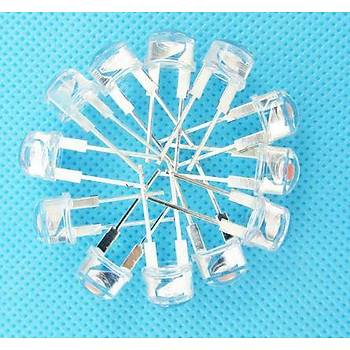8mm Pembe Diyor Led �effaf Ultra Parlak Has�r �apka Geni� A�� I��k 10 Adet