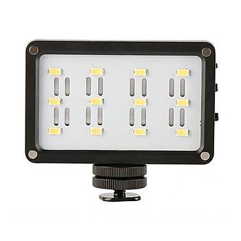 Mini Tanabilir Video Kamera LED Ik 12 Renk Jel Kslabilir Aydnlatma
