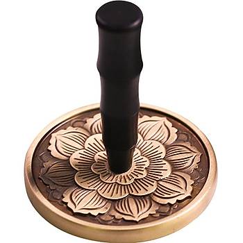 M�h�r Mumu Pirin� Damga 50mm 3D Lotus Desen B + Sandal A�ac� Sap