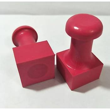 M�h�r Kau�uk Ala��m K�rm�z� Ka�e Kare 25x25mm