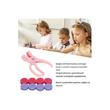 3D Kabartma Damga Makası 8 Desen Çocuk El Sanatları Anaokulu