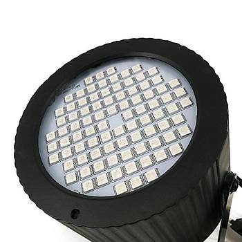 UV & RGB 88 x 1W LED Çakar Işık Stroboscope Ses Müzik Ritm Kontrolü 