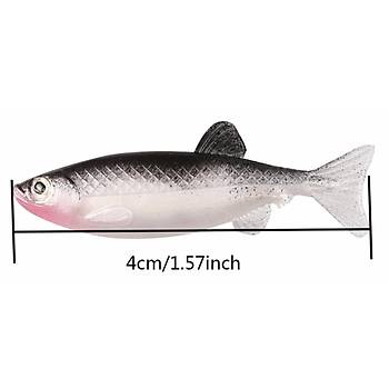 PROFISHER 5 Adet Soft Yapay Siyah Srtl Yem 4cm 1 gr