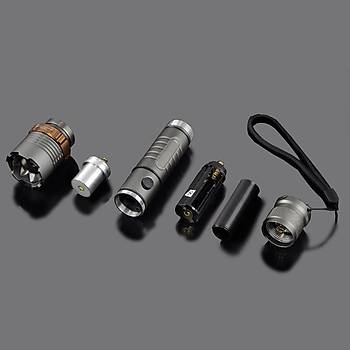 LED Taktik El Feneri 8000lm 500mt CREE XM-L T6 5 modlu Yamur Geirmez