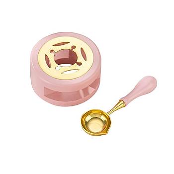 Davetiye Mum Mühürü Uygulama Seti Pembe Renk 960 Kalp