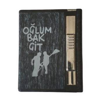 Metal 8 Sigaralık Muhafaza Kutusu Pürmüz Alevli Çakmak Oğlum Bak Git Lacivert
