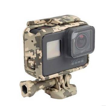 GoPro Hero 5 6 7 Black için Kamuflaj Desen Koruyucu Kasa Çerçeve