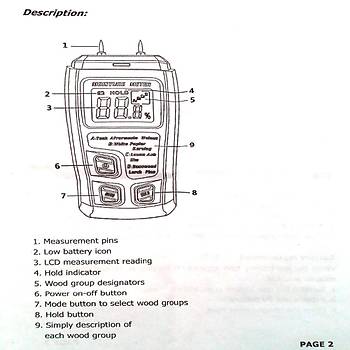Ahşap Nem Ölçer Kereste Kağıt Karton Ahşap Higrometre