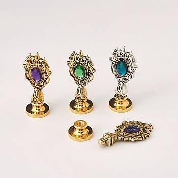 Kraliyet Mor Tal Dkm Metal Mum Mhr Sap Antik Gold 