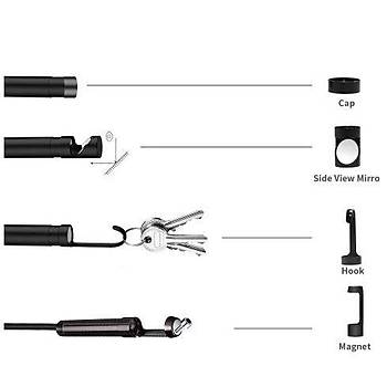 Baroskop Kamera 5 mt 5.5 mm Endüstriyel Kamera 2.4 Inç IPS HD Ekran Dijital Algılama 