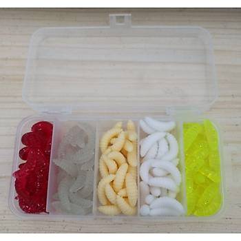 PROFISHER 125 Adet Silikon Sahte Kurt Yem 2.4*0.4 cm 0.5 gr Horsemouth  