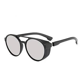 UV400 Güneş Gözlüğü Yuvarlak Steampunk Unisex Moda 2019 Silver Mercury