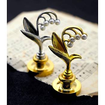 Mum M�h�r Damga Kolu Premium Metal �an Orkidesi Gold